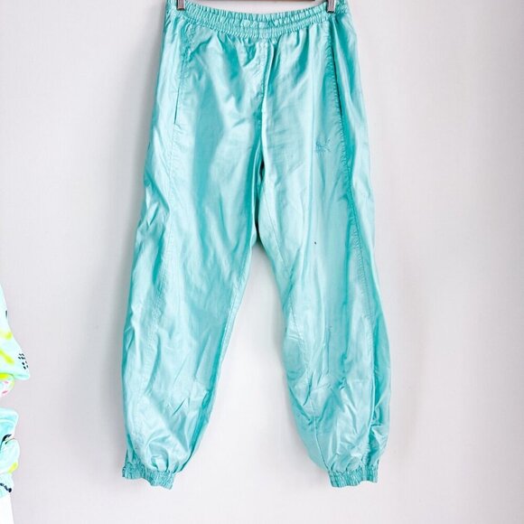 Vintage Puma Volleyball Print Turquoise Bright 2 Piece Warm up Track Suit 42/M - Picture 13 of 16